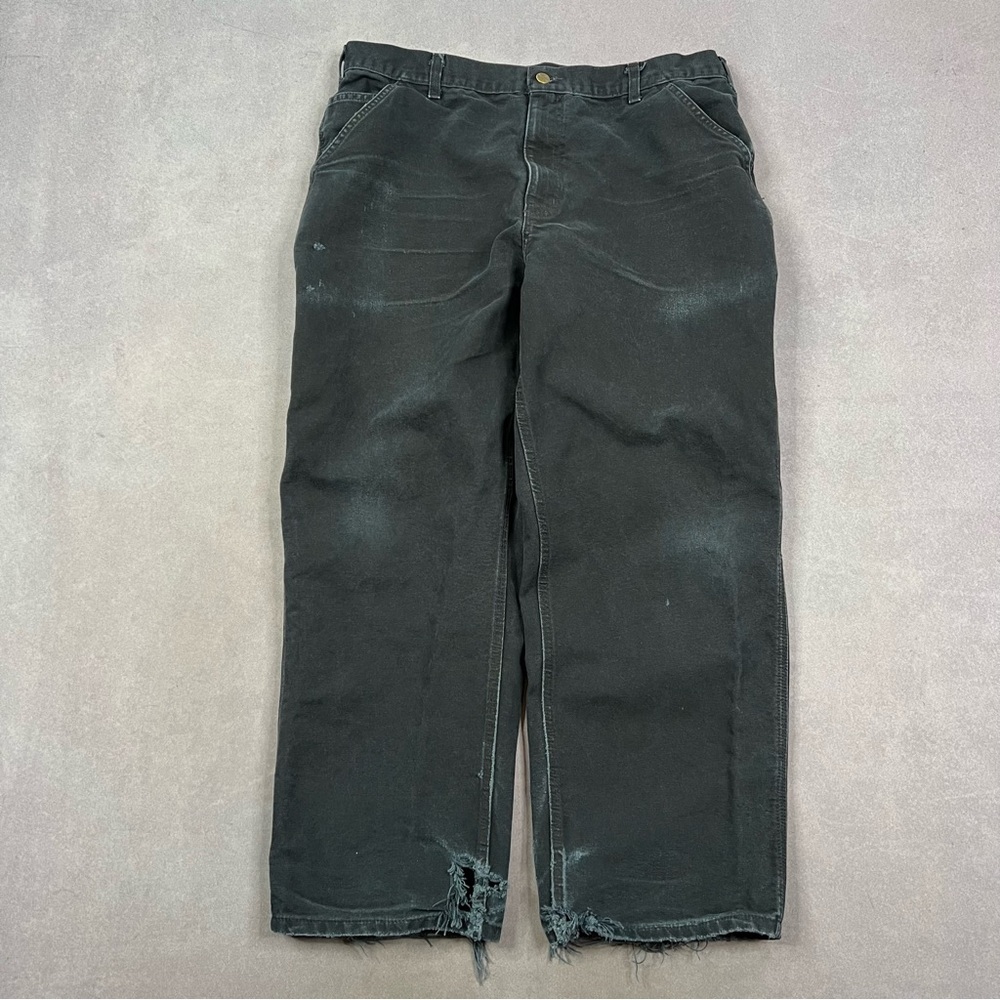 Carhartt Black Chinos with Distressed Hem